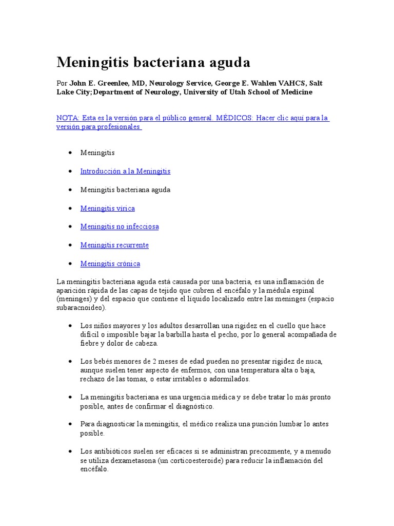 dexametasona en meningitis bacteriana aguda